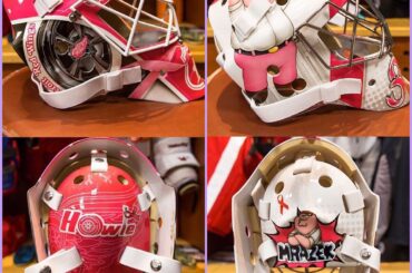 Jimmy Howard et Petr Mrazek porteront ces masques ce soir alors que Detroit accueille leurs ...