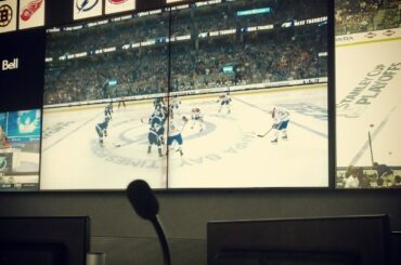 Vue de la première mise au jeu des séries 2014 des #StanleyCup Playoffs de la situation ...