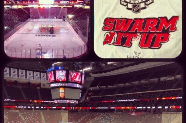 Les serviettes de rallye de ce soir pour le jeu 2. #swarmitup #becauseitsthecup ...