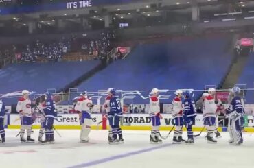 Après une bataille # Game7, il y aura toujours des #HockeyHandshakes.  #Coupe Stanley...